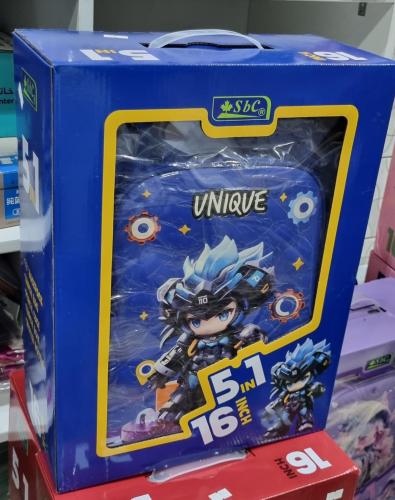 طقم شنطة 16 انش 5 في 1 ولادي 001