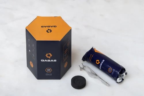 Large Qabas charcoal 40 quick-lighting disks