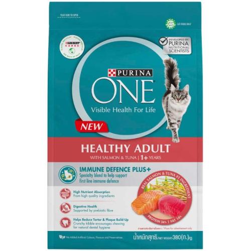 بورينا وان طعام جاف للقطط البالغة بالسلمون والتونا...