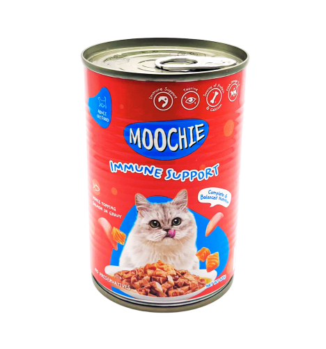 موتشي معلبات مفروم بنكهة السالمون مع المرق للقطط ا...