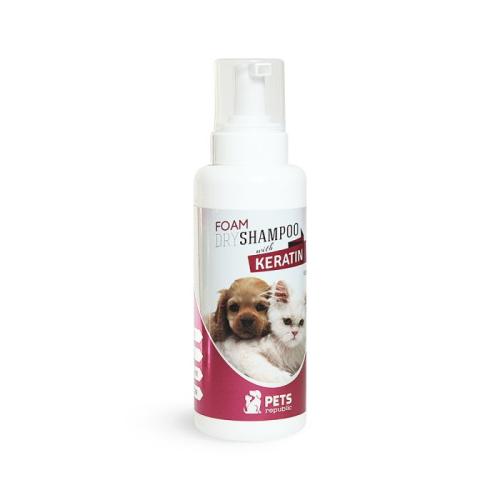 شامبو رغوة جاف مع كيراتين من Pets Republic – حجم 5...