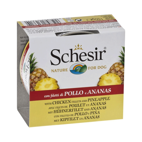 شيزر معلبات فيليه الدجاج مع الاناناس للكلاب 150 جم