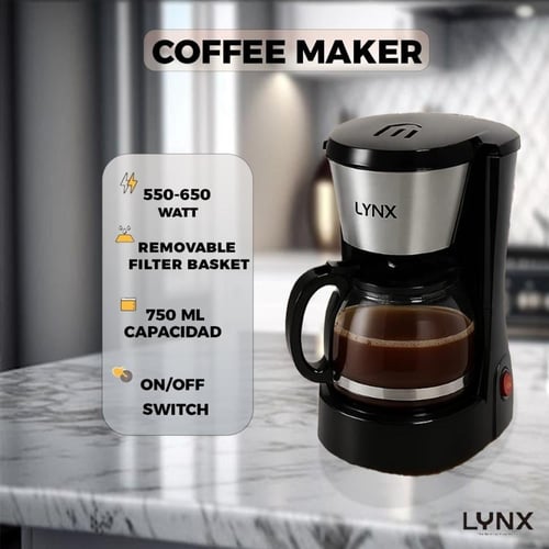 ماكينة تحضير القهوة لينكس (LYNX) – سعة 750 مل | تص...