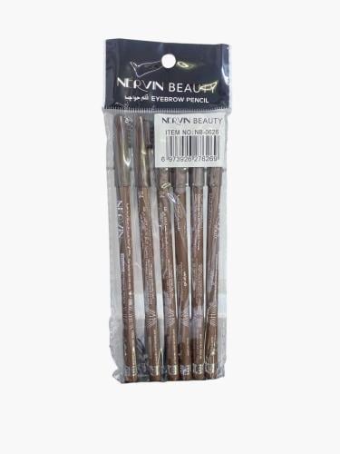 نيرفين بيوتي قلم حواجب 6 قطع بني غامق