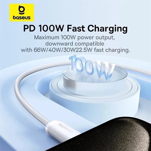 ‏بيسيس 100 واط نوع C إلى USB C كابل آيفون 15 PD شح...