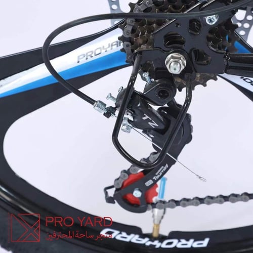 سيكل قابل للطي رياضي هجين أزرق بأسود