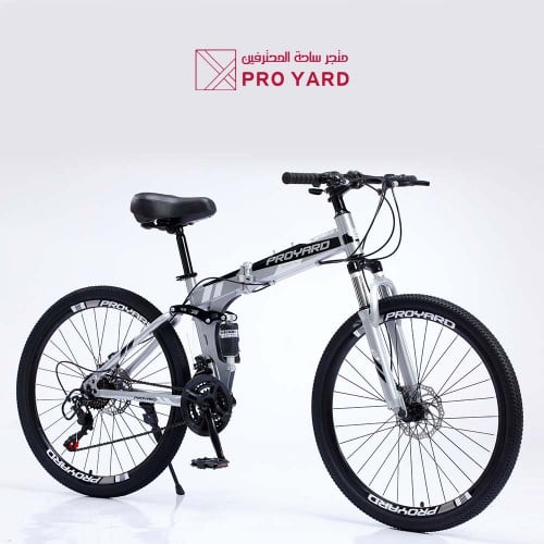 دراجة هجين سلك لون رصاصي قابلة للطي