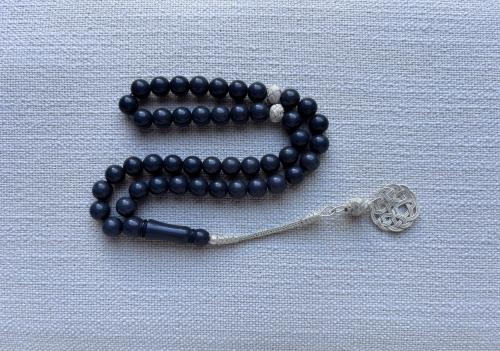 سبحة بكلايت مزينة بخيوط الفضة الخالصة