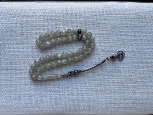 سبحة بكلايت مزينة بخيوط الفضة الخالصة