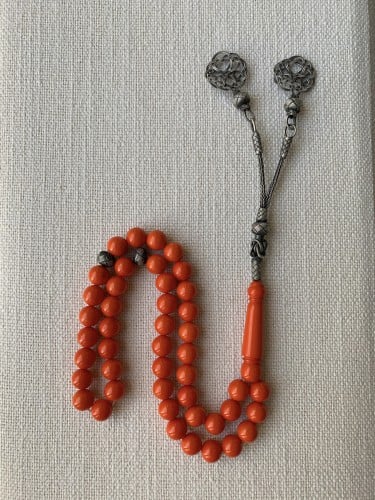 سبحة بكلايت مزينة بخيوط الفضة الخالصة