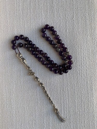 حجر كريم امتيست مزين بالفضة الخالصة