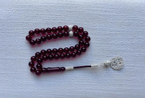 سبحة بكلايت مزينة بخيوط الفضة الخالصة