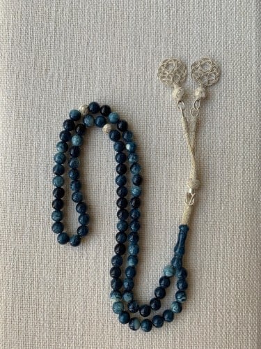 سبحة بكلايت مزينة بخيوط الفضة الخالصة