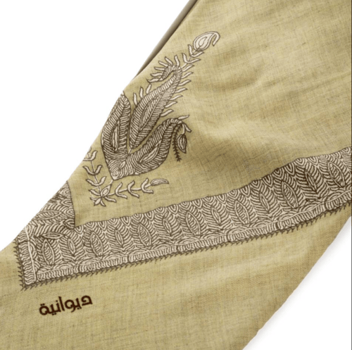 شال كشميري مطرز -ديوانية K42