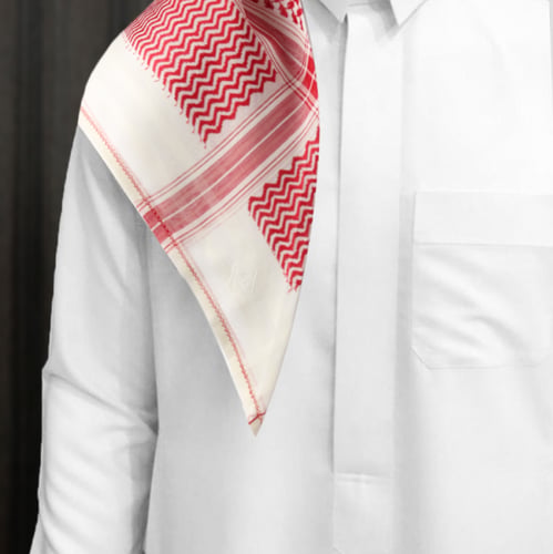 شماغ دنهل أحمر وبيج