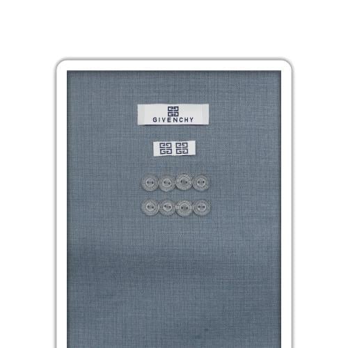 قماش شتوي ماركة جيفنشي سماوي مقلم A1