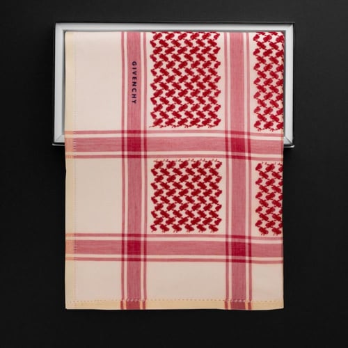 شماغ جفنشي كلاسيك احمر بيج شتوي