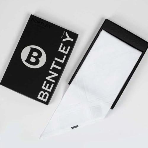 شماغ بنتلي BENTLEY أبيض ليزر