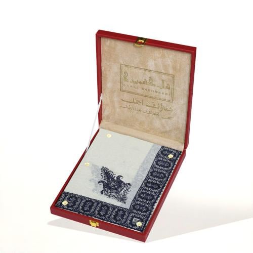 شال شتوي كشميري بتطريز كحلي