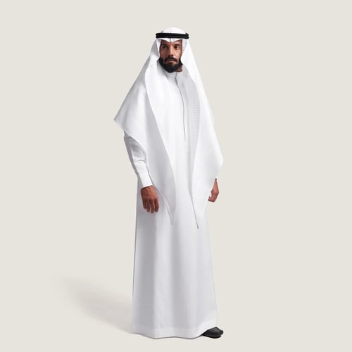شماغ دسار الشُيُوخ أبيَض