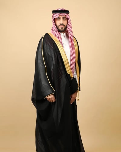 مشلح الفخامة - اسود ذهبي