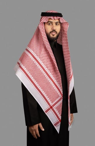 شماغ البسام البصمة 29 ختم أحمر وأبيض