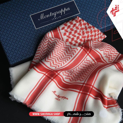 شال مونتيقرابا أحمر كلاسيك كشميري