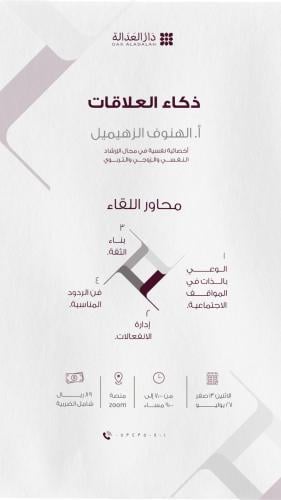 لقاء ( ذكاء العلاقات ).