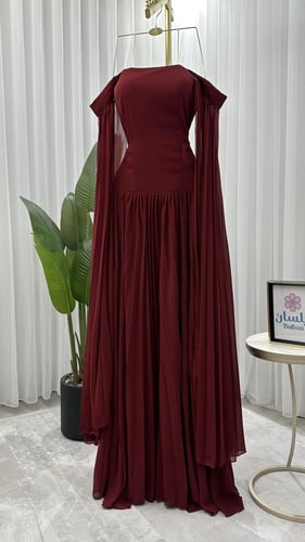 فستان طويل شيفون