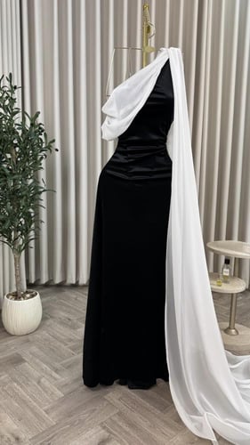 فستان طويل مخمل [ 4 الوان ]