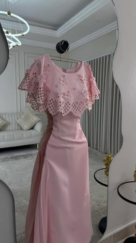 فستان ميد تفته باربي وردي