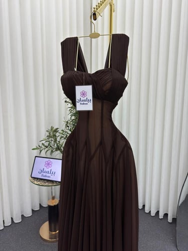 فستان ميد شيفون ( 3 الوان )