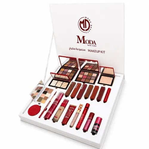 بوكس مكياج ريد وايت مودا المتكامل Moda Red White M...