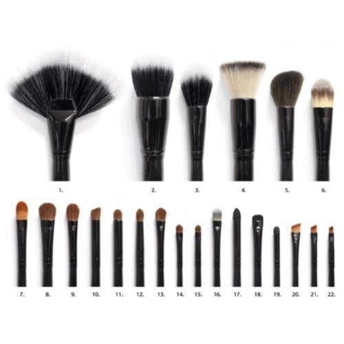 طقم فرش مكياج هارت بالم 22 قطعة منوعة