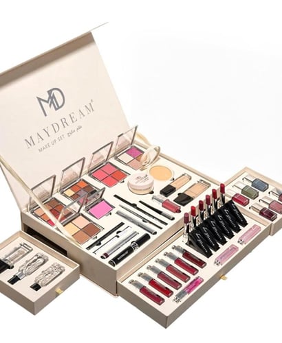 بوكس مكياج العروس الفاخر المتكامل: مجموعة ماي دريم...