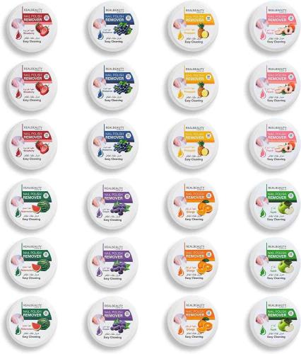 مزيل مناكير مسحات 32 مسحة من ريل بيوتي