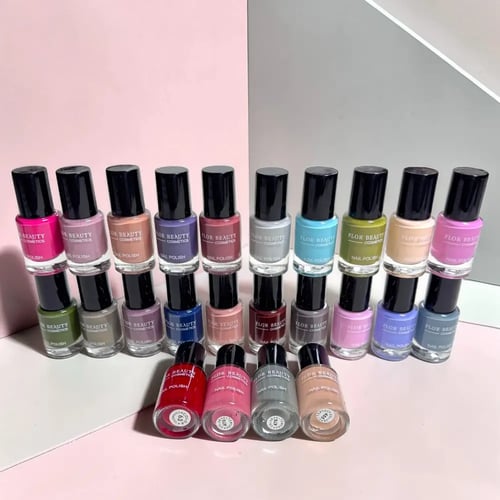 بوكس مناكير فلور بيوتي (Flor Beauty) - 24 لون متنو...