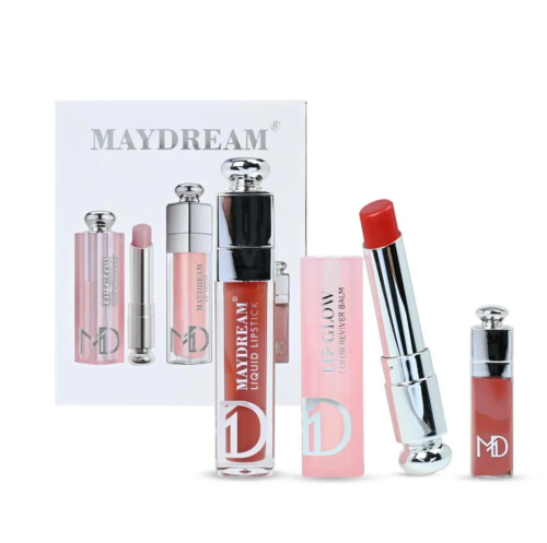 طقم روج سائل ثابت + قلوس + روج كريمي من ماي دريم -...