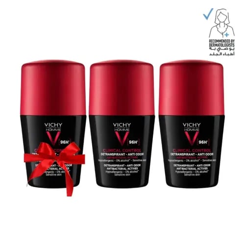 مزيل عرق فيشي للرجال كلينيكال كنترول 96 ساعة (Vich...