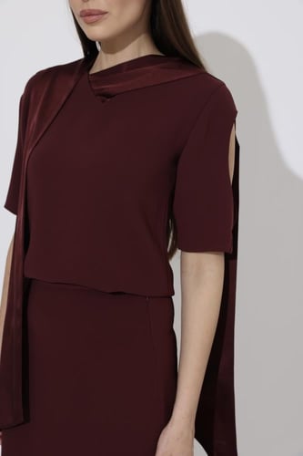 Burgundy SKIRT SET