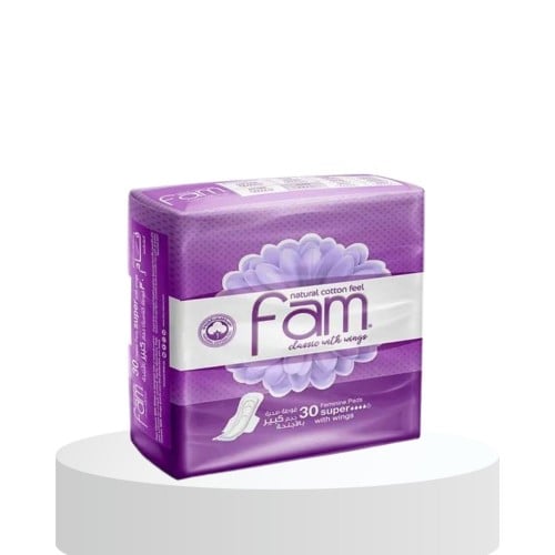 فام كلاسيك فوطه نسائيه بالاجنحه حجم كبير - 30 فوطه