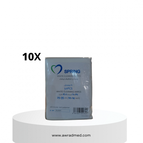 مناشف مناديل بيضاء 50 منديل 25035 سم (10 14 انش) ك...