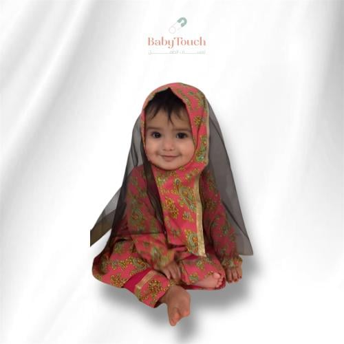 طقم مخنق بناتي ، وردي