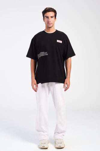 Black Rubber Logo T-Shirt