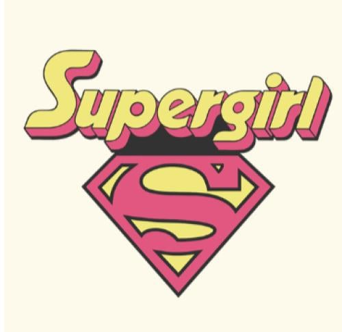 ستيكر معدني super girl
