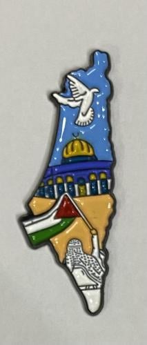 ستيكر معدني خريطة فلسطين