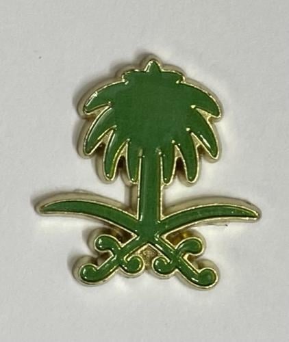 ستيكر معدني سيفين ونخلة اخضر