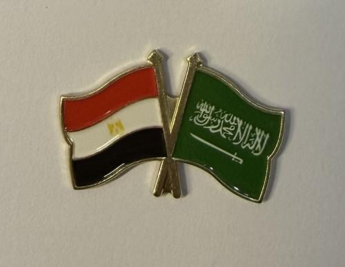ستيكر معدني علم السعودية و مصر