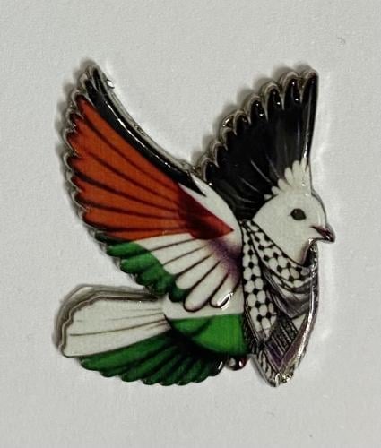 ستيكر معدني طير فلسطين