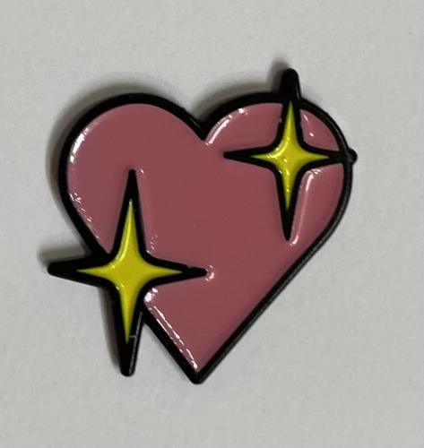 ستيكر معدني قلب لامع